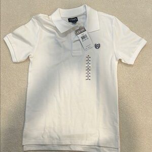 Chaps White Polo Shirt Classic Knit Short Sleeve